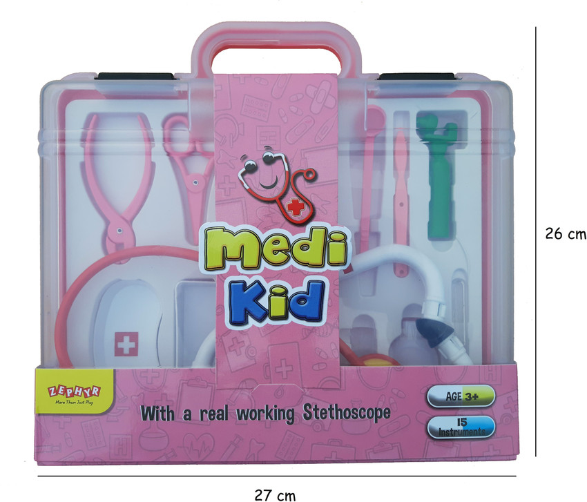 Play doctor kit with working online stethoscope