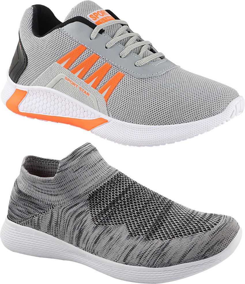 Bavis Smart Sports Combo of Shocks Shoes with Memory Foam and Lace