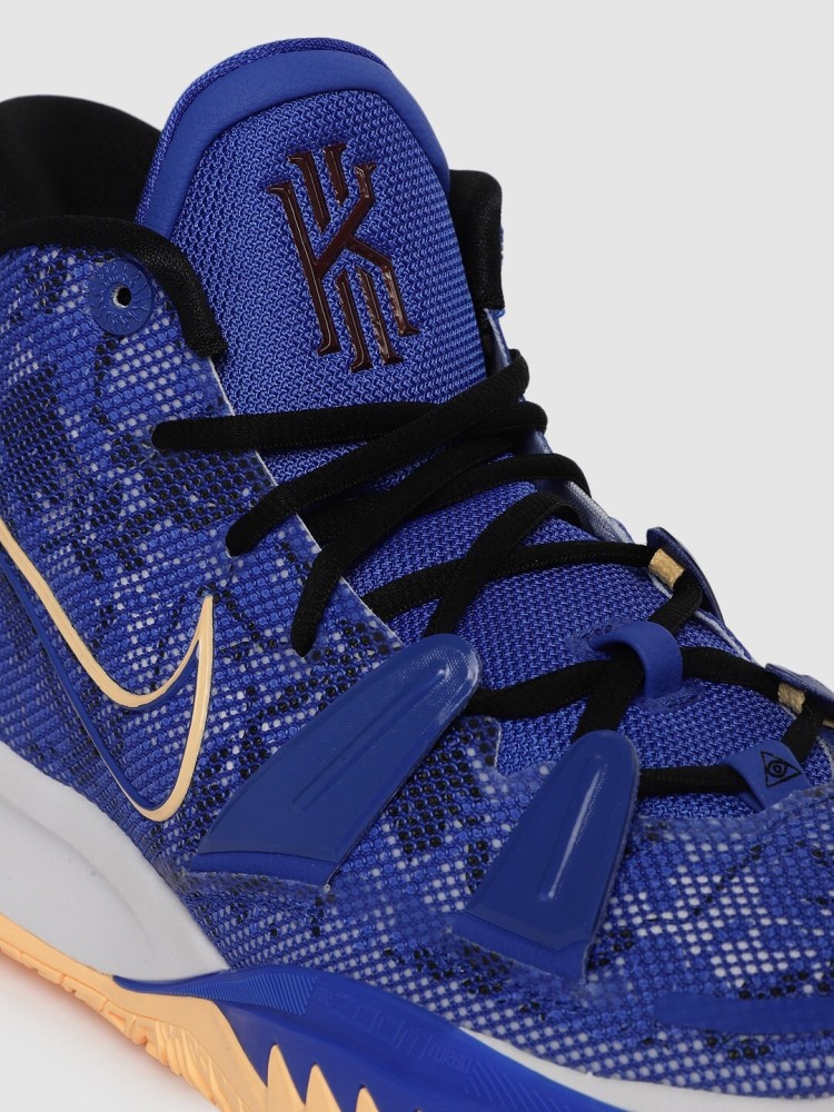 Nike blue and gold cheap basketball shoes