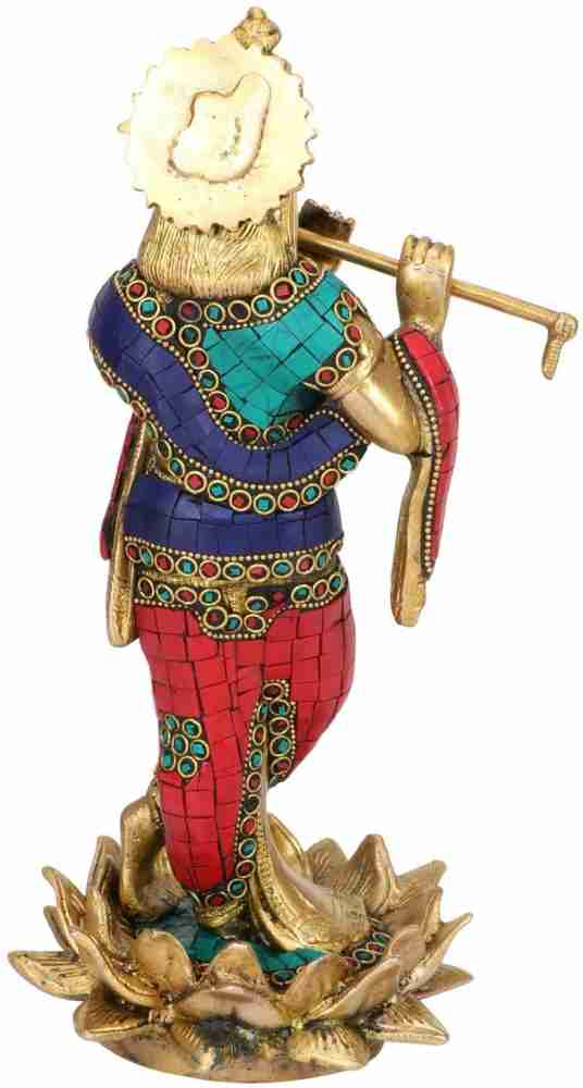 ARTVARKO Brass Lord Krishna Idol Bhagwan Large Statue Multicolor Murti for  Home Decor Puja Gift Height 29 Inches : : Home & Kitchen