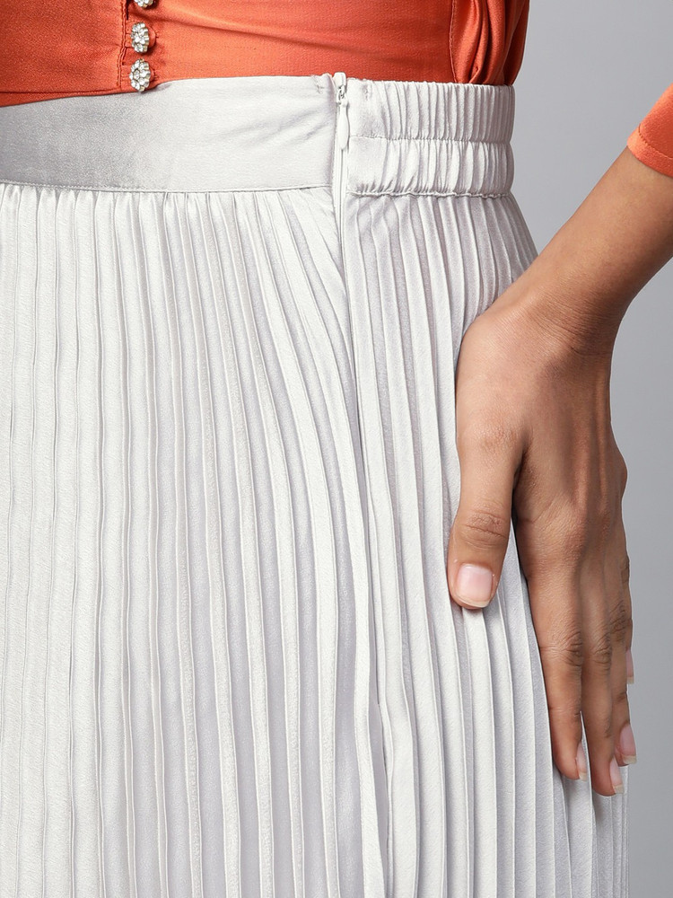 theredthread S ring pleats skirt full S 【公式通販】