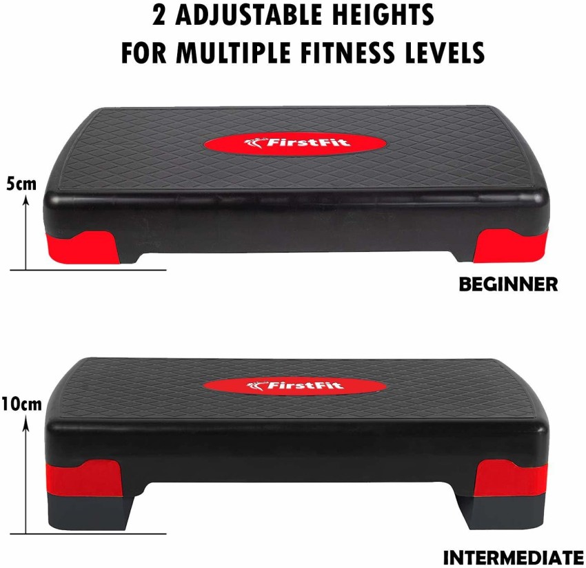 Aerobic Step Platform for Exercise w/Risers,Workout Step Height Adjustable  5-7-9,Fitness Step 450lbs Capacity,Non-slip Exercise Step Deck for