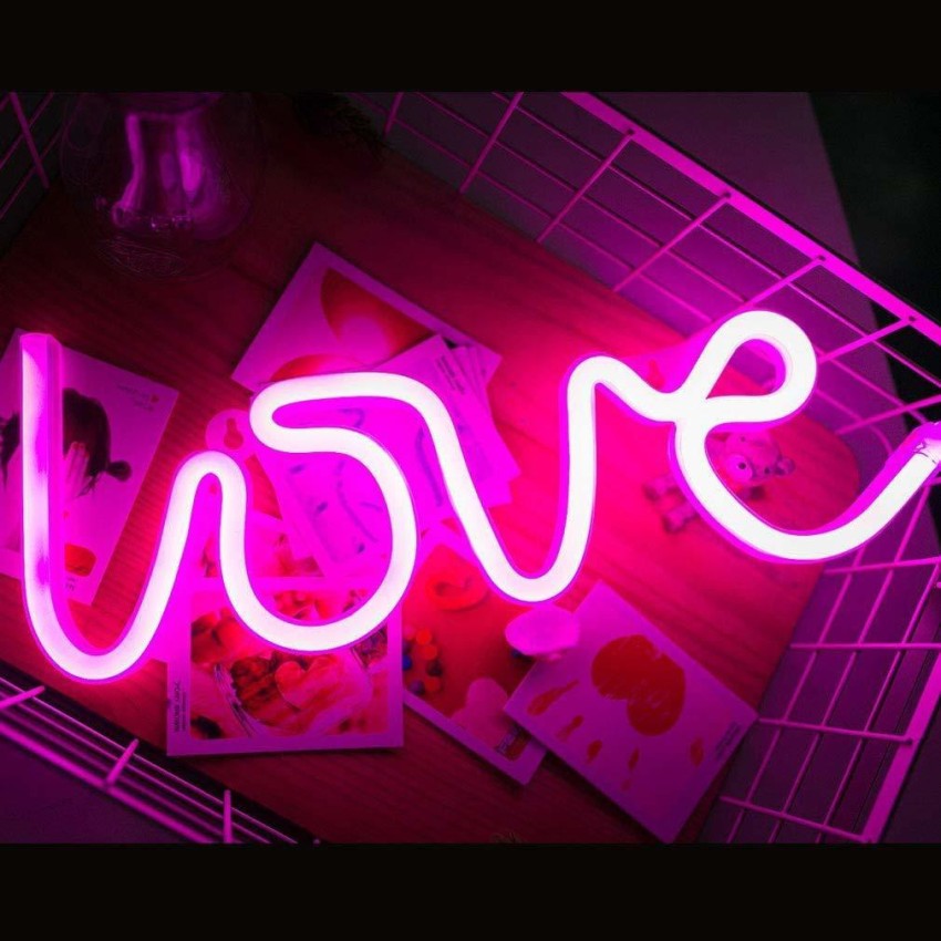 Quace Love Neon Led Sign Light Table Lamp Price In India - Buy Quace Love  Neon Led Sign Light Table Lamp Online At Flipkart.Com