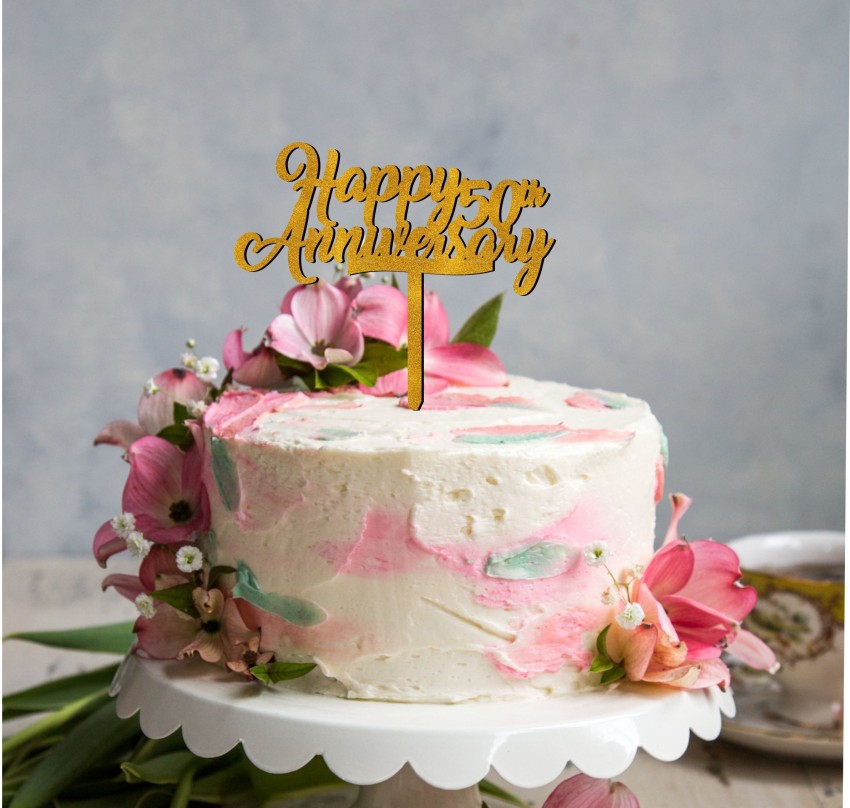 Gold Glitter Happy 50Th Anniversary Cake Topper - Happy 50Th Birthday -  50T� | eBay