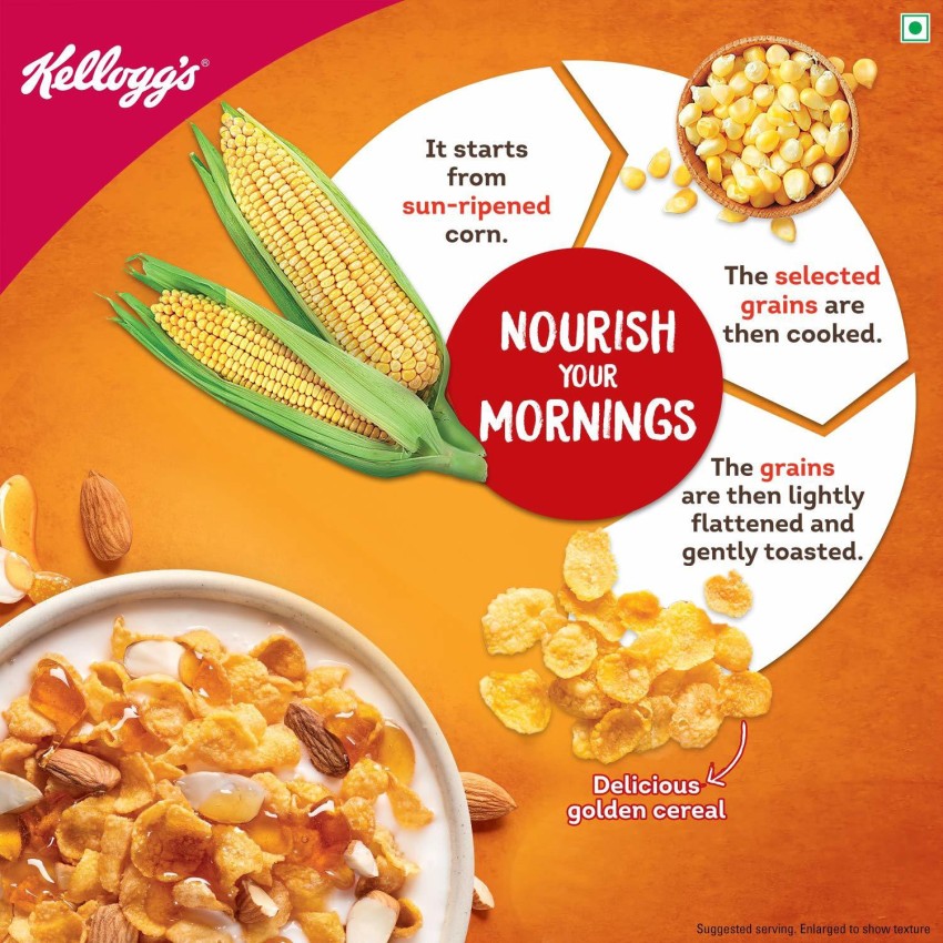 Kellogg's Corn Flakes Original, Power of 5: Energy, Protein, Iron,  Vitamins B1, B2, B3 & C, Corn Flakes, Breakfast Cereal