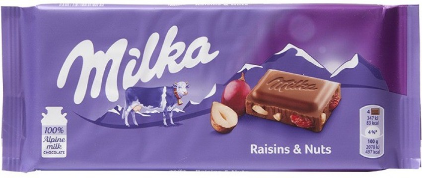 Milka Hazelnut 100% Alpine Milk Chocolate, 2 x 100 g