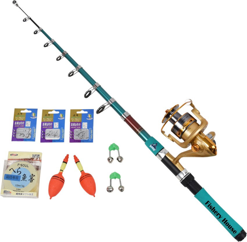 fisheryhouse GRSTSET GRST7000A Green Fishing Rod Price in India