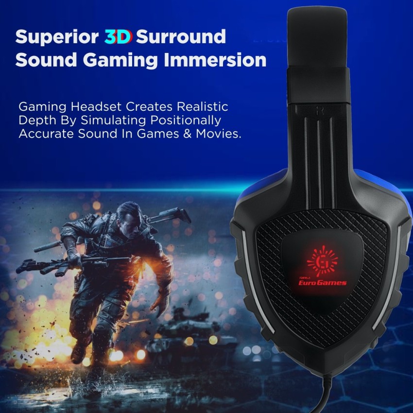 RPM Euro Games Premium Gaming Headphones With LED,Mic Wired Gaming Headset  Price in India - Buy RPM Euro Games Premium Gaming Headphones With LED,Mic  Wired Gaming Headset Online - RPM Euro Games 