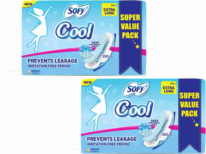 Sofy Cool Extra Long Sanitary Pads 30 Pieces Online - Sofy India
