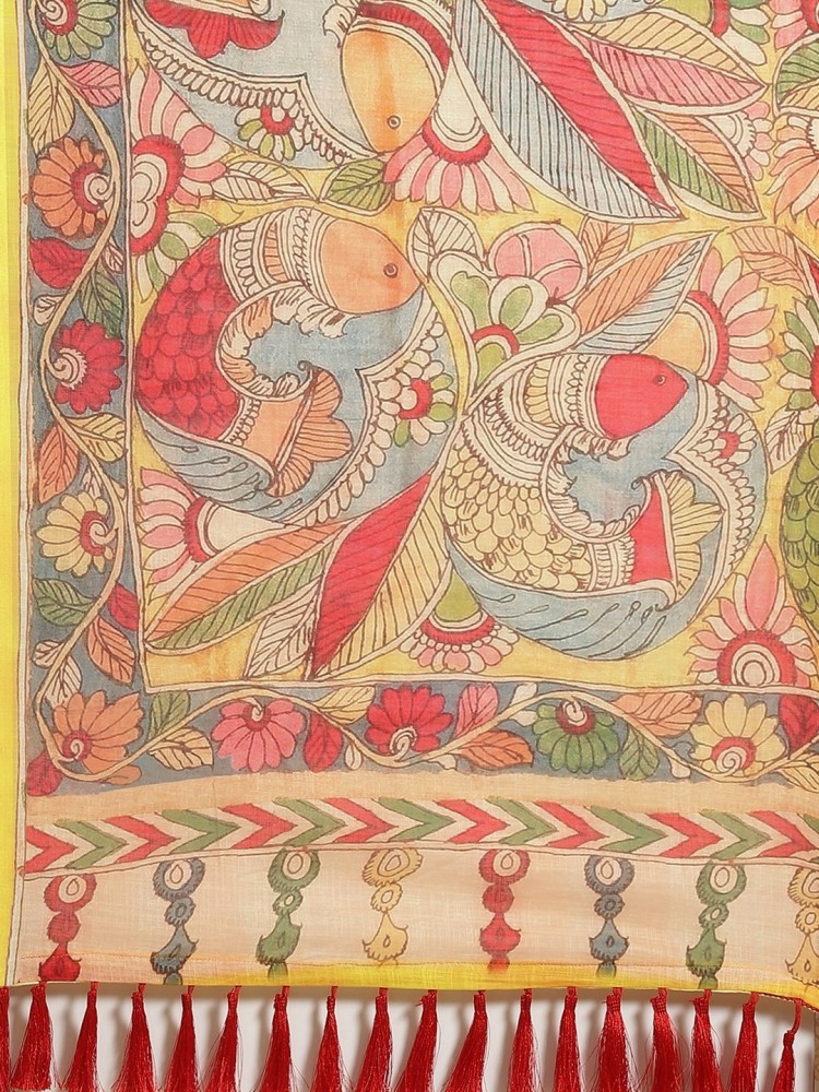 Flipkart kalamkari sale cotton sarees