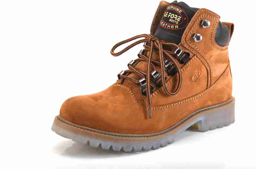 LEFORE 100 Genuine Leather For Men Stylish Long Ankle Chain