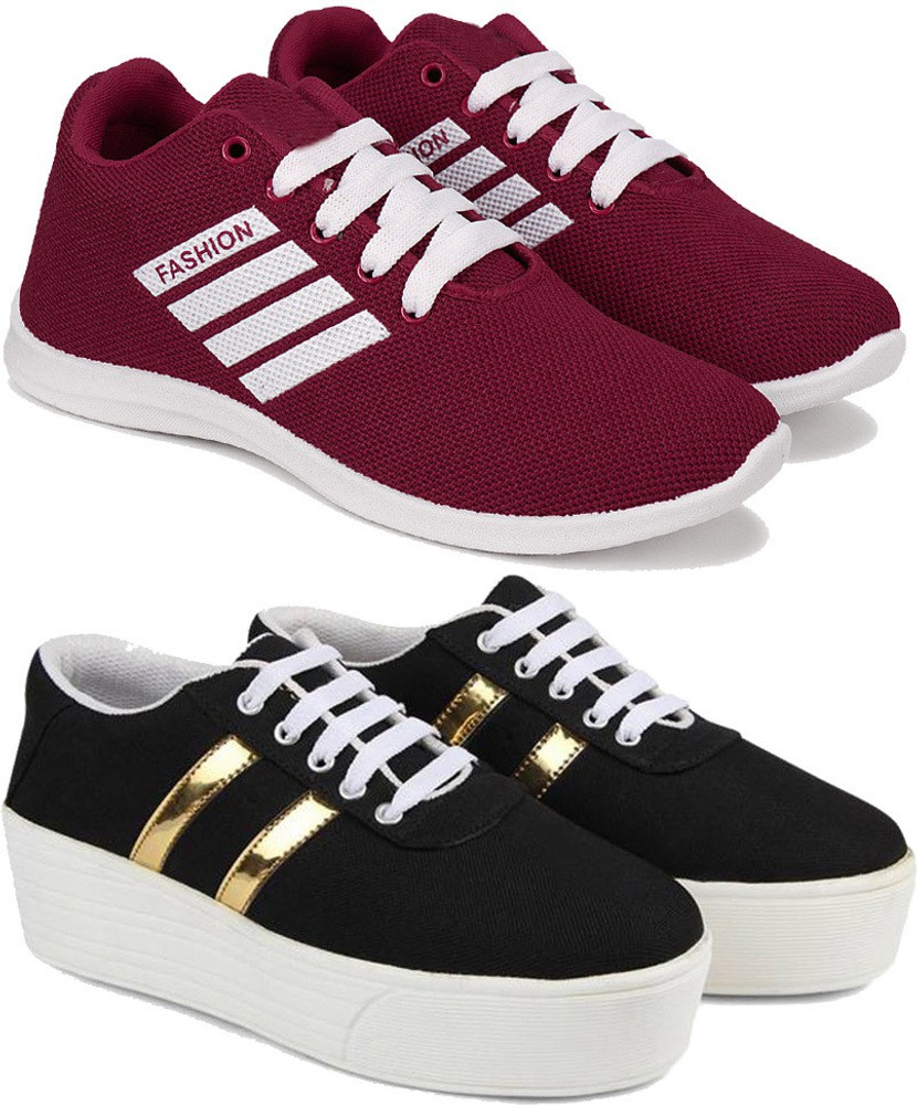 BERSACHE Sports Running shoes For Women Multicolor Pack of 2