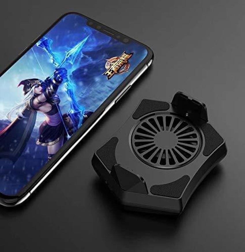 Mobile phone holder with cooling fan