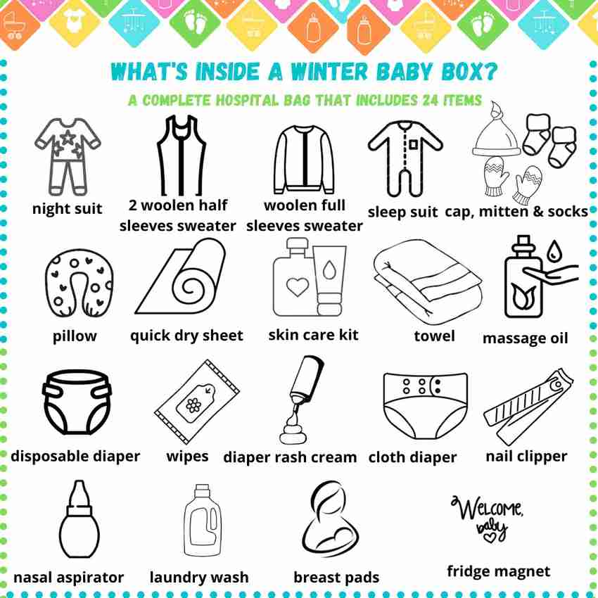 The Baby First Box Newborn Essential Kit Winters 24 items