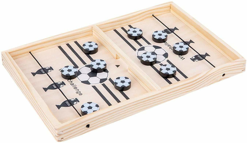 AEXONIZ TOYS Wooden Fast Sling Puck Game Tabletop Slingshot Games