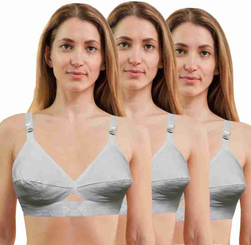 Nimton High Quality Round Stitch Cotton Bra with Under-Bust Elastic(Pack of  3 Pieces) Women Full Coverage Non Padded Bra - Buy Nimton High Quality Round  Stitch Cotton Bra with Under-Bust Elastic(Pack of