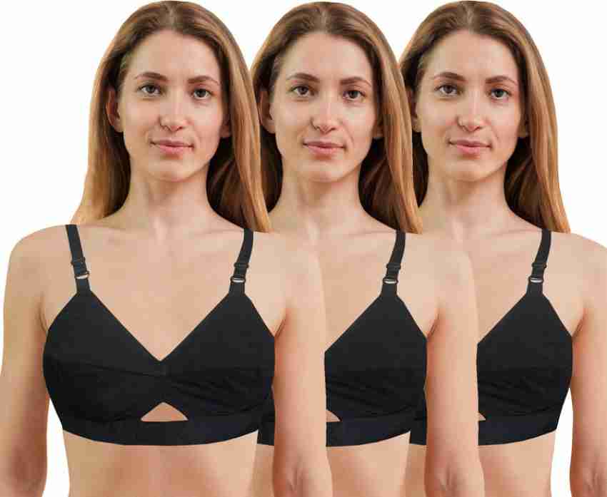 Buy Fitolym 100% Cotton Round Stitch Bra - Non Padded Non Wired