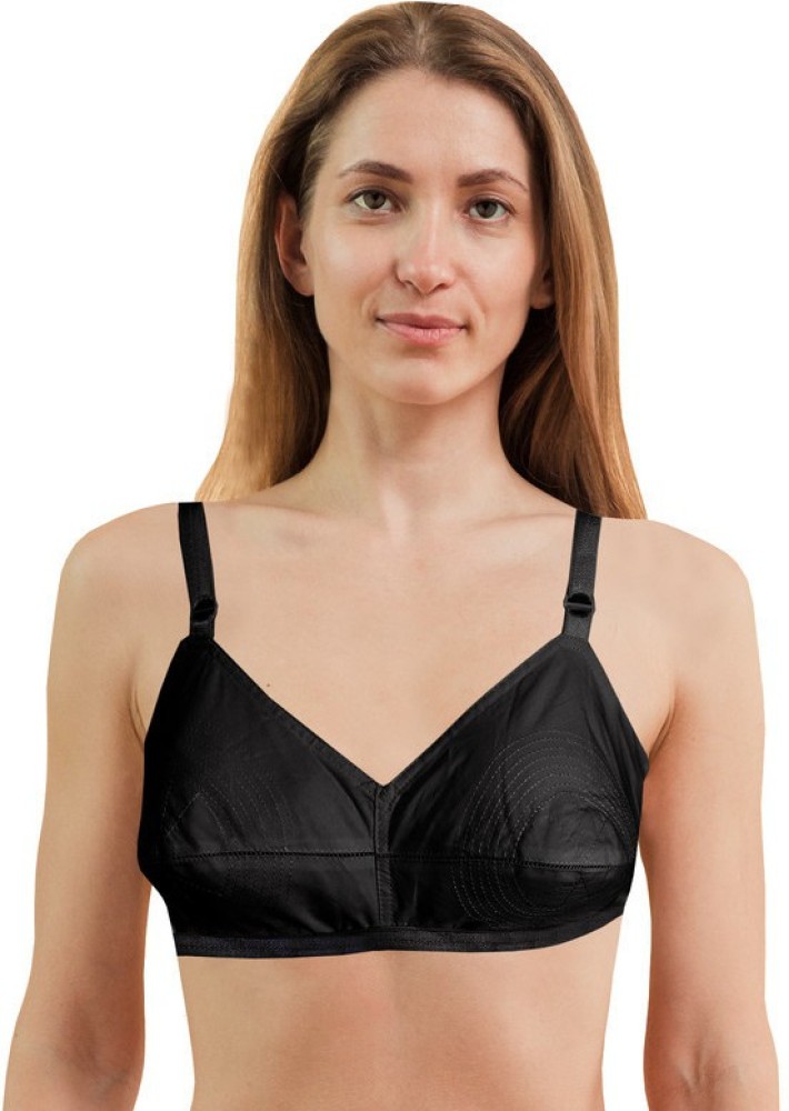 Buy Bralux B Cup Cotton Padded Bra for Womens Everyday Use, Black