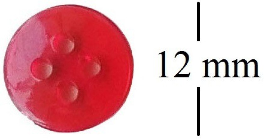 HIRDAY? Button Polyester Round Ring with 4 Holes Buttons (Pack of