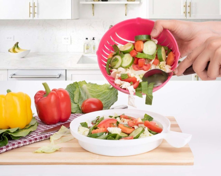 5 in 1 Salad Chopper Bowl and Cutter, 60 Second Instant Salad Maker, Veggie  Choppers and Dicers, Multifunctional Fruit Salad Chopper (1, D)