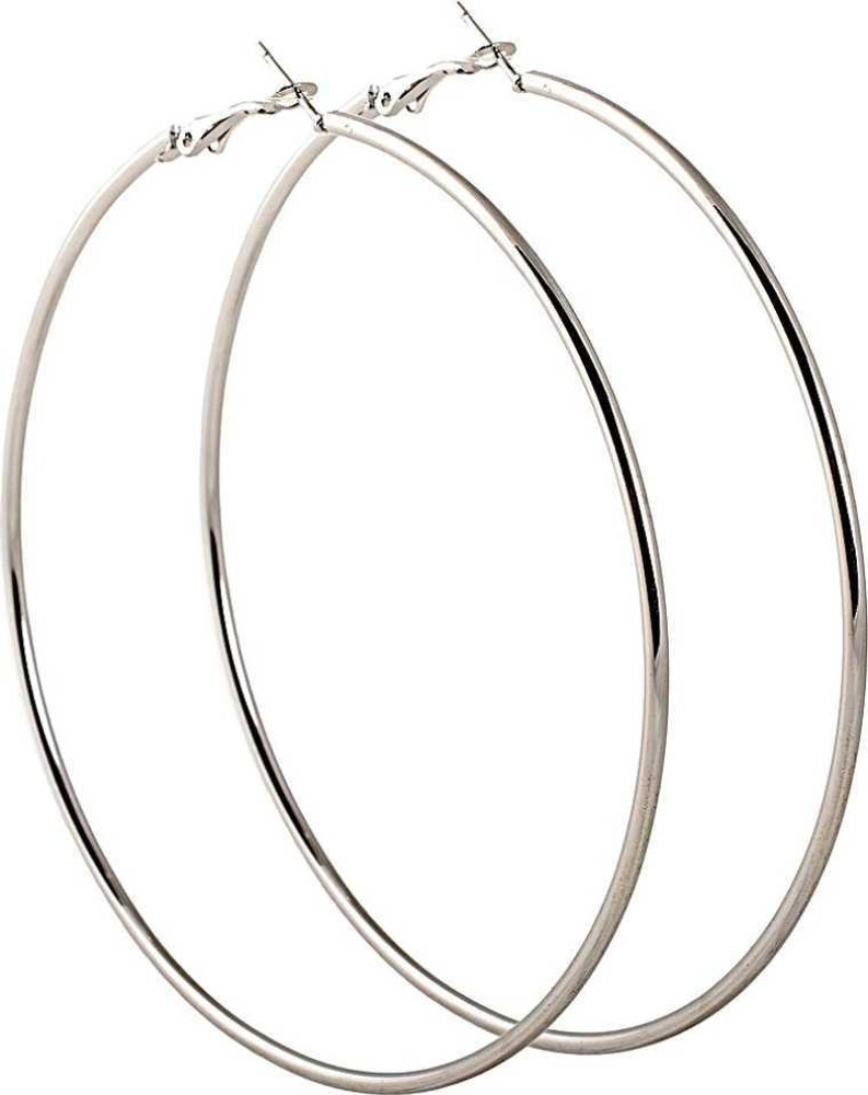 Flipkart Buy LeSatisfashion 5cm Silver Big Hoop Loop