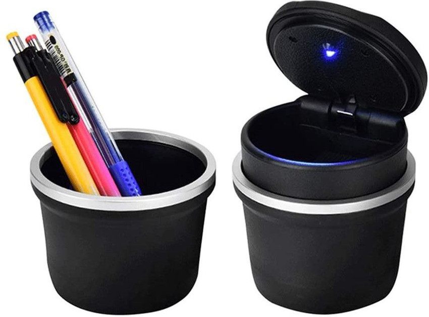 carfrill Portable Car Ashtrays Storage Box Led compatible Black