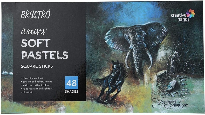 BRuSTRO Artists' Soft Pastels Set of 48