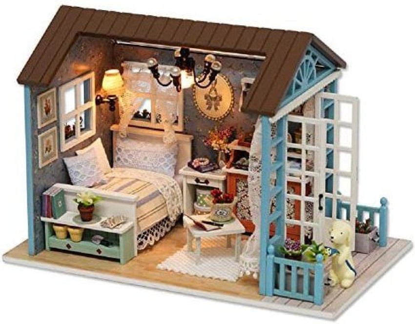 Kisoy Domantic And Cute Dollhouse Miniature Diy House Kit Creative