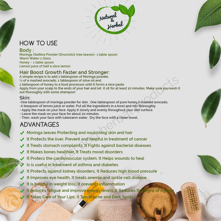 Moringa powder benefits for hair sale