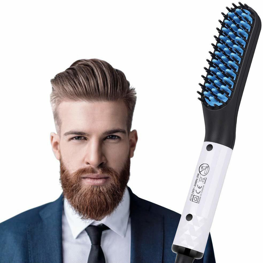 KING Beard Hair Straightener Brush for Men isightguard Electric