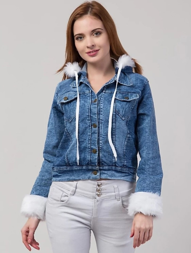 Denim jacket deals for women flipkart