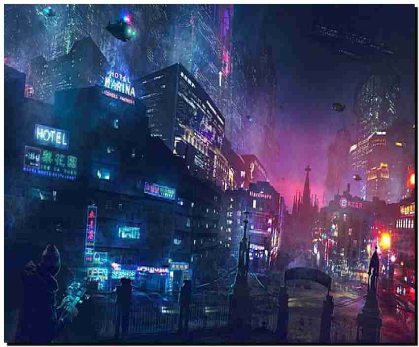 HD wallpaper: animated city wallpaper, cyberpunk, science fiction