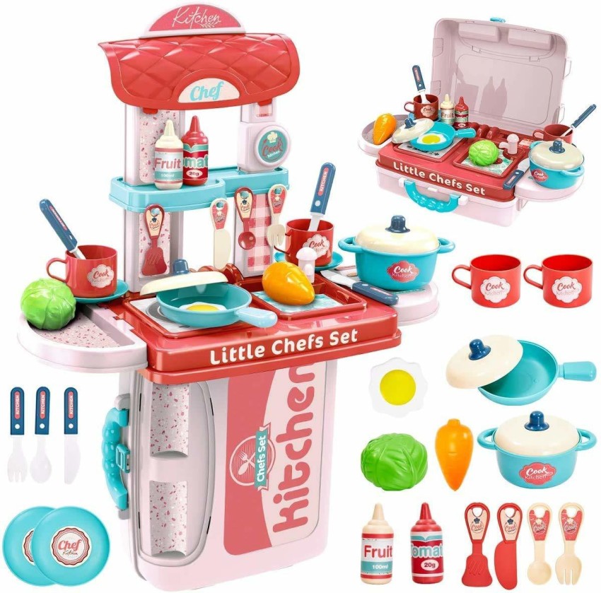 INDIAN LIFESTYLE Kitchen Suitcase Shape little Chef kitchen Kit Best  Learning Toys For 3 YearKids - Kitchen Suitcase Shape little Chef kitchen  Kit Best Learning Toys For 3 YearKids . shop for