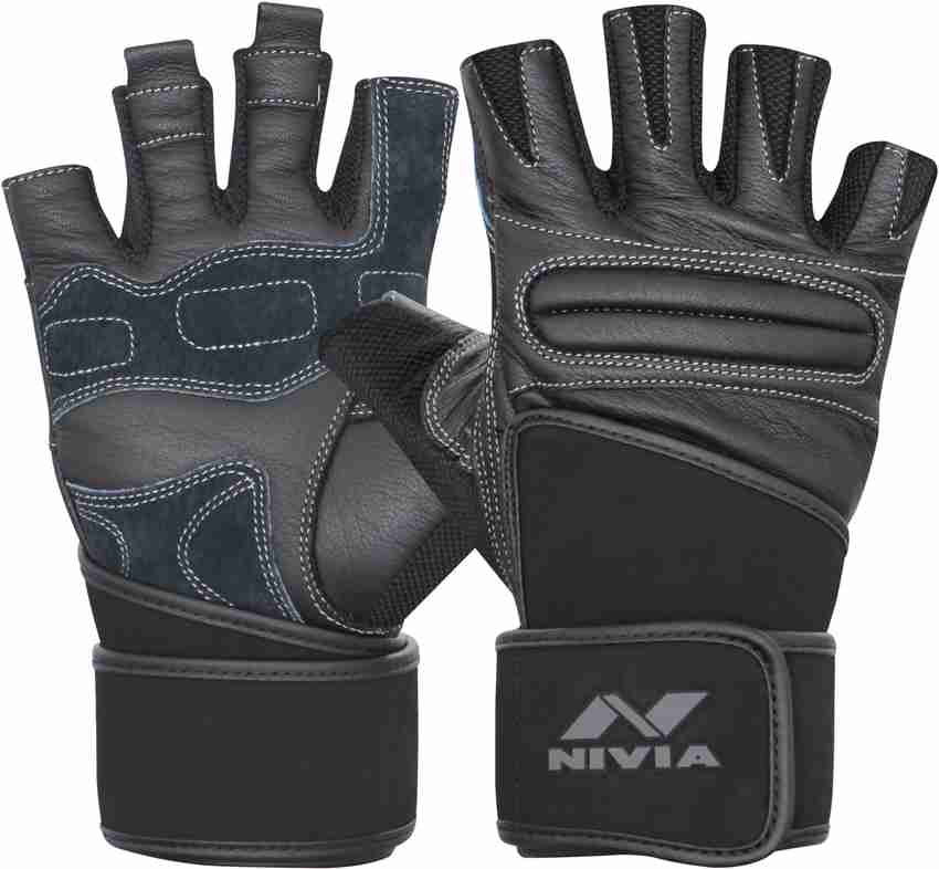 Nivia leather gym gloves shop