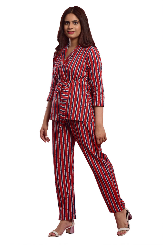 Striped coat pant discount