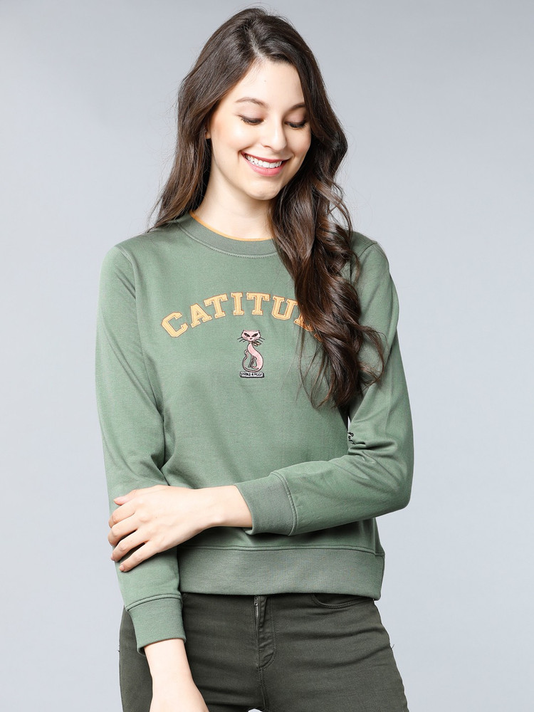 Tokyo Talkies Full Sleeve Printed Women Sweatshirt - Buy Tokyo Talkies Full  Sleeve Printed Women Sweatshirt Online at Best Prices in India | Flipkart .com