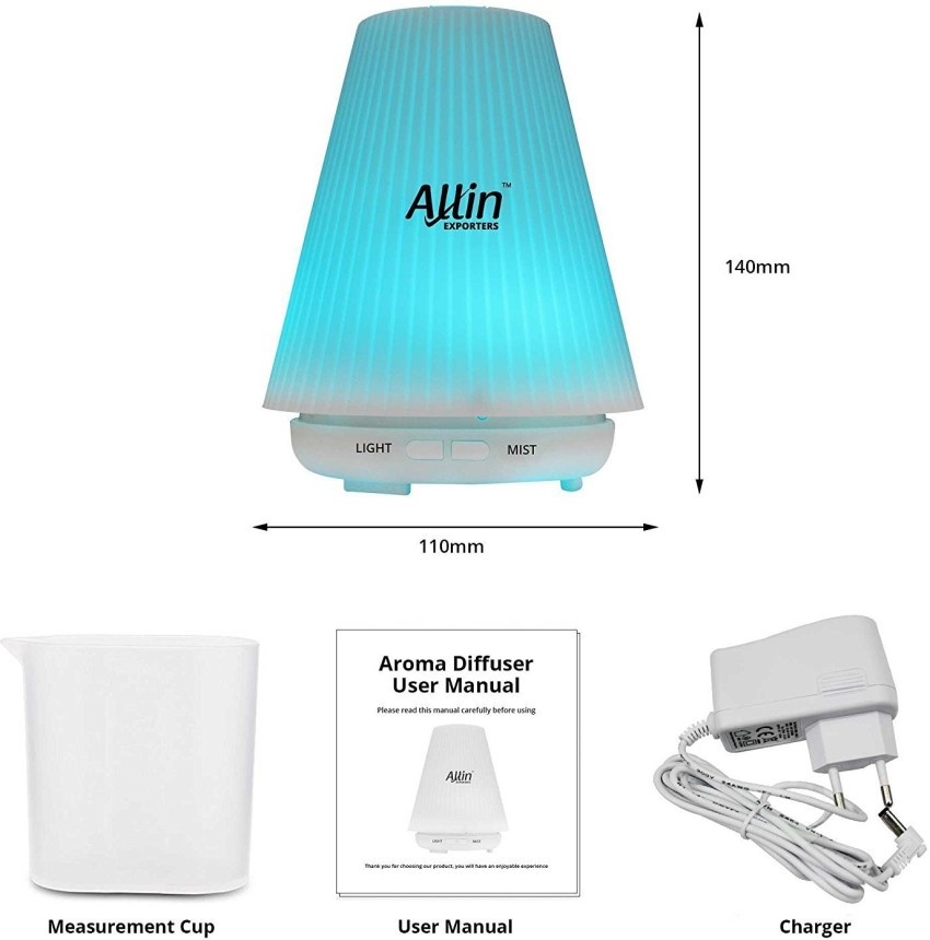 Allin Exporters Ultrasonic Humidifier Essential Oil Aroma Diffuser Auto  Shut Off Spray Price in India - Buy Allin Exporters Ultrasonic Humidifier Essential  Oil Aroma Diffuser Auto Shut Off Spray online at