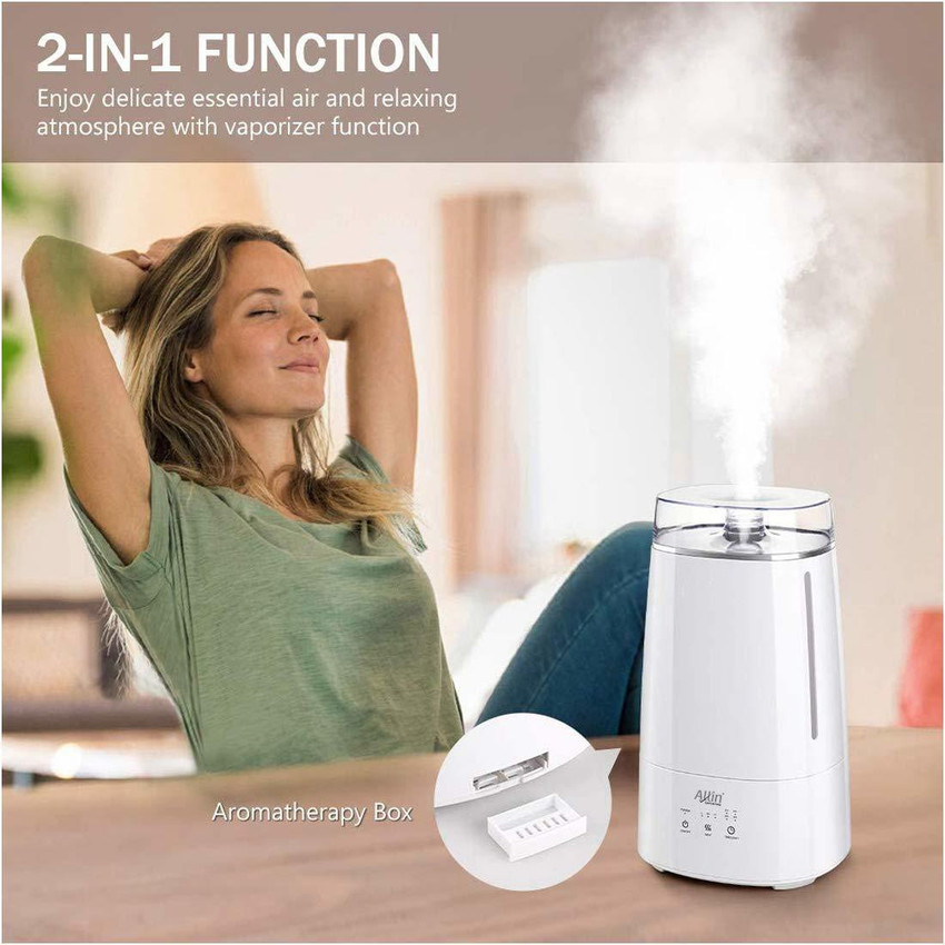 Allin Exporters Room LH 2028 192 Top Fill Ultrasonic Humidifier Air Purifier with Adjustable Cool Mist Timer Waterless Auto Off Ideal for Home