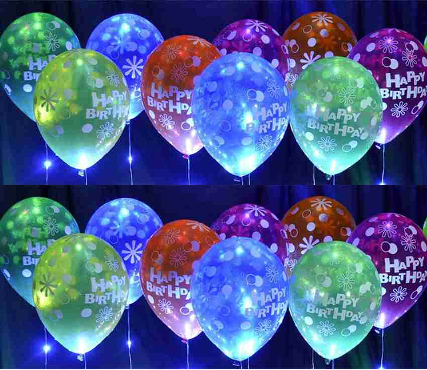 225 Pieces Glow Neon Party Supplies - Neon Balloon, Glow in the Dark  Birthday B