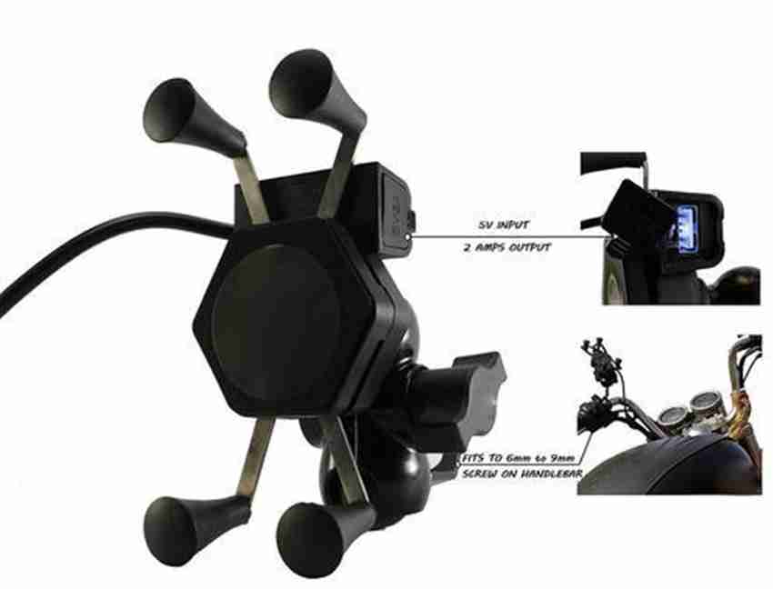 R Tech Biking X MOUNT with USB CHARGER Bike Mobile Holder Price in