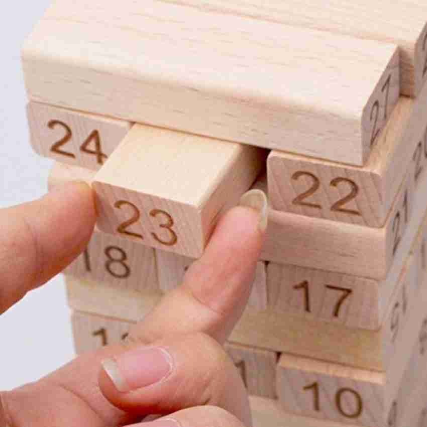 How to play numbered jenga with 4 dice, stack high