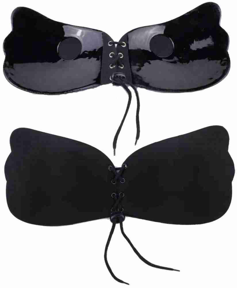 Adhesive Bra Strapless Adhesive Invisible Push Up Silicone Bra For Backless  Dress Black E