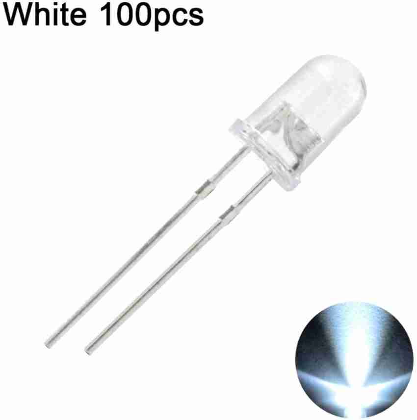 dwij collection pack of 100 white LED 5mm size and 3.7 volt for various  purposes. Light Electronic Hobby Kit Price in India - Buy dwij collection  pack of 100 white LED 5mm