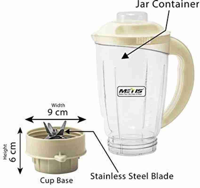 Pan India Metis Mixer Juicer Jar With Removable Fruit Filter Black (1500  Ml), Blade Speed: 4