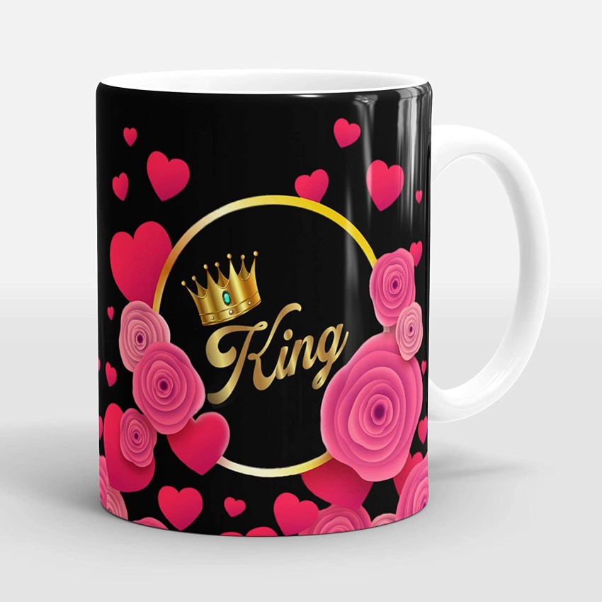 Gift4You King Queen Printed Couple Cup, Coffee/Tea Cup set Ideal for  Husband & Wife,Couple,Lovers Ceramic Coffee Mug Price in India - Buy  Gift4You King Queen Printed Couple Cup, Coffee/Tea Cup set Ideal