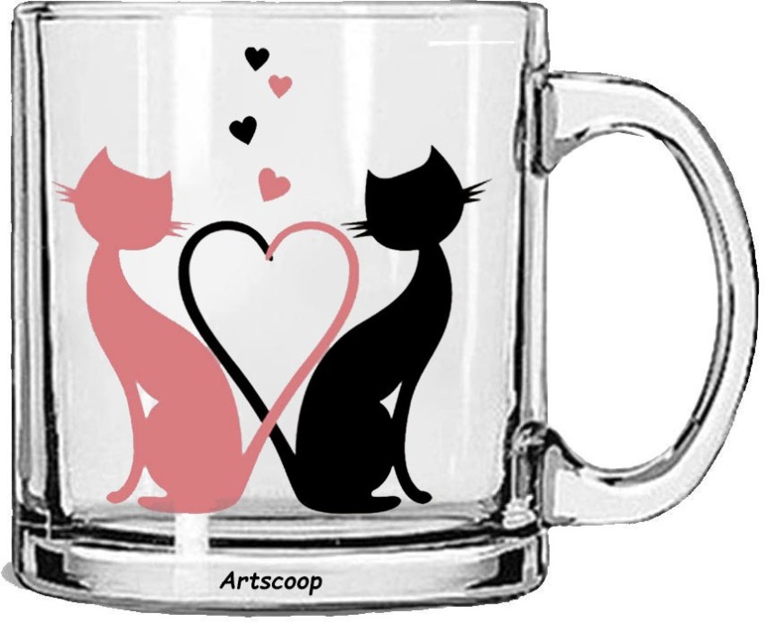 Artscoop Cute Lovely I Love You Printed Transparent Coffee Cup For  Valentine Day Glass Coffee Mug Price in India - Buy Artscoop Cute Lovely I  Love You Printed Transparent Coffee Cup For