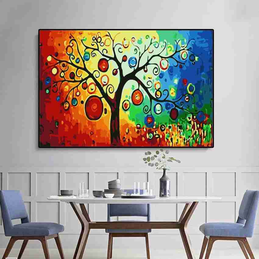1pc Paint By Numbers For Adults, Tree DIY Digital Oil Painting, Acrylic  Paint Leisurely Painting Kit, Canvas Wall Art, Colorful Autumn Bedroom Wall  De