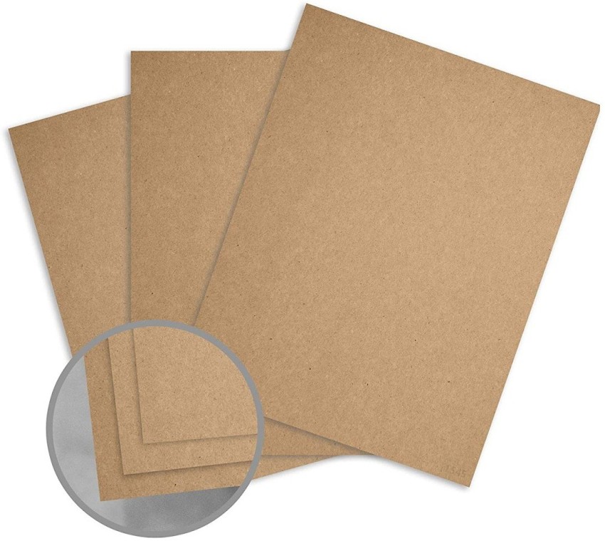  JPD78832695  JAM Paper Extra Thick Cardstock, 8.5 x 11, 130lb  Brown Kraft Paper, 25 Pack (78832695)