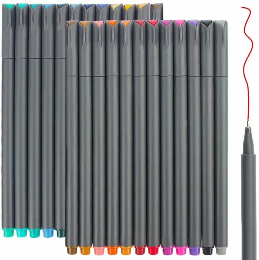 100 Fineliner Color Pen Set 0.4mm Fine Line Colored Sketch Writing Drawing  Pens Porous Fine Point Pens Art Markers Sketching