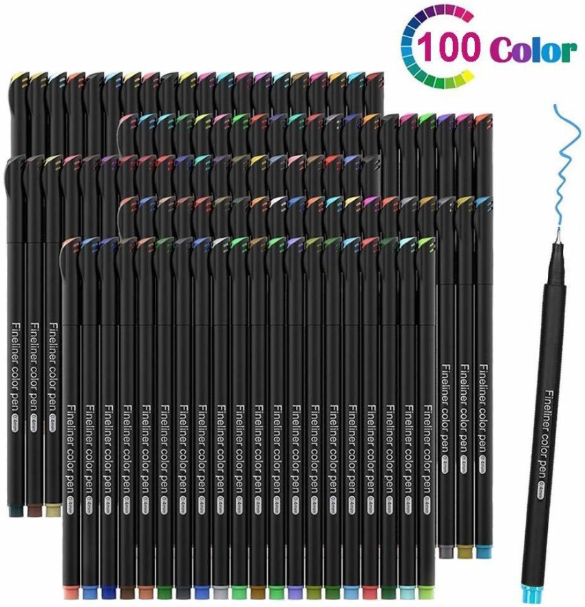 izone 100 Colors Journal Planner Pens, Colored Fine Point Markers Drawing  Pens Porous Fineliner Pen for Writing Note Taking Calendar Agenda Coloring  - Art School Office Suppliesand drawing color pen 0.4mm Fineliner